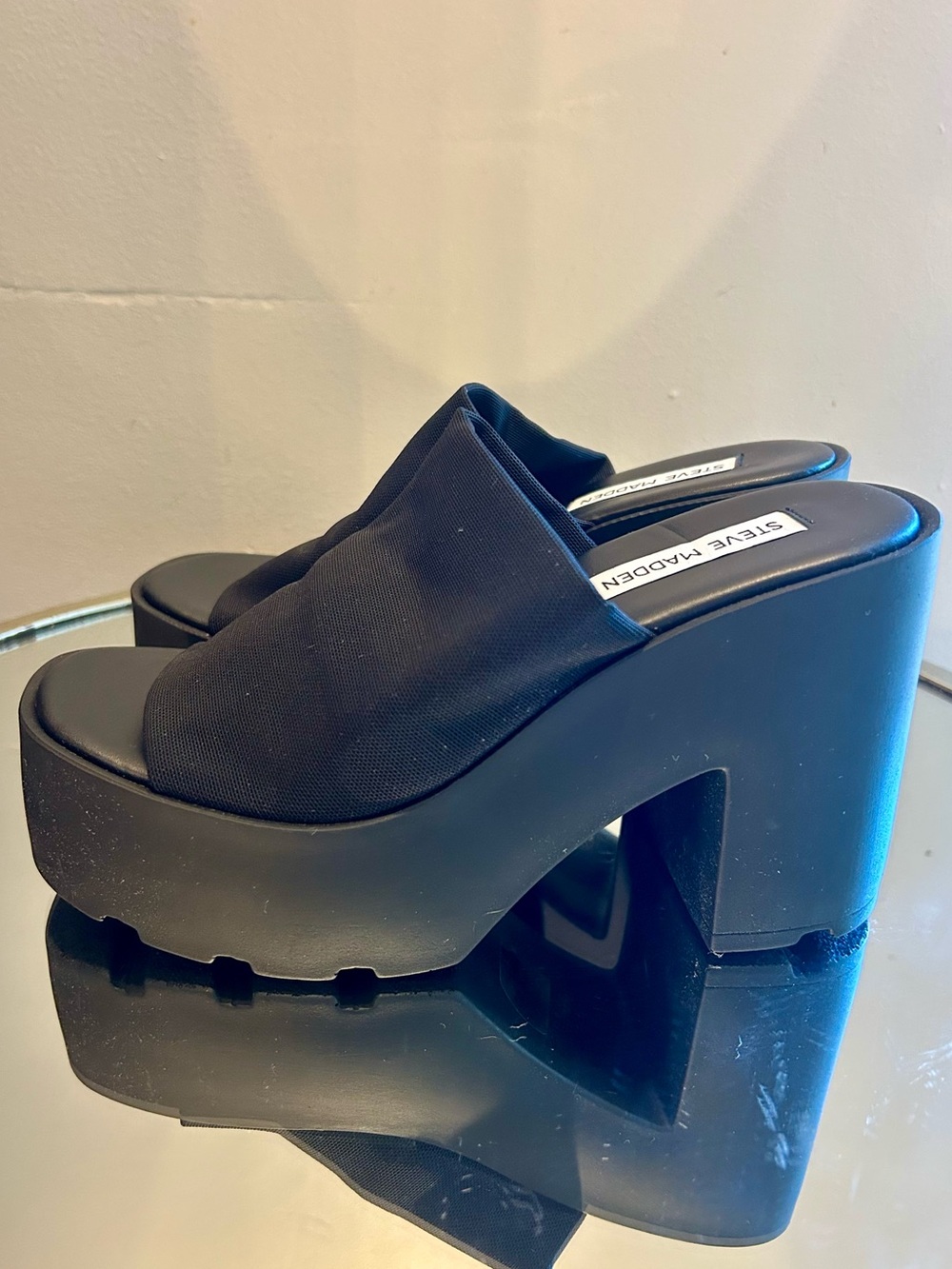 Steve Madden Black Sami Platform Sandal